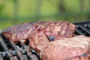 Steak on barbeque
