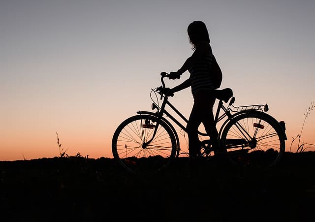 evening summer cycling