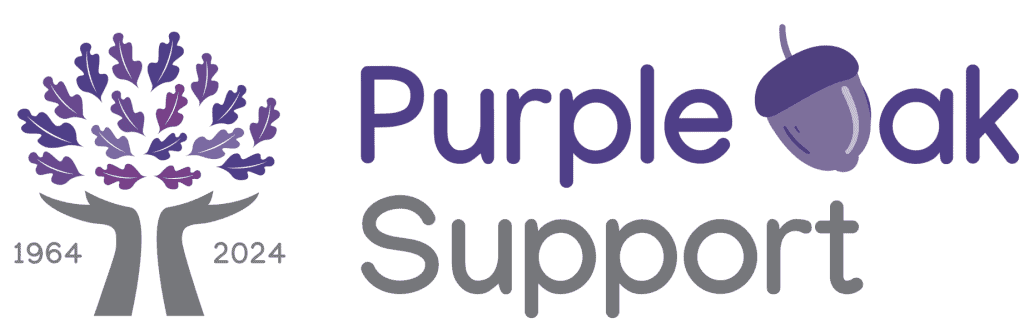 purple oak support logo